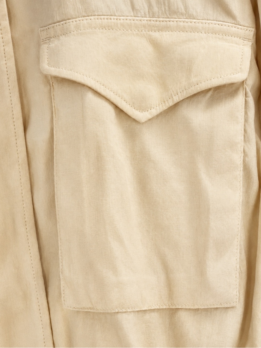 Rag & Bone M65 Cream Cropped Linen Blend Field Jacket M - Picture 5 of 13